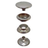 24-Line Brass Nickel Snap Sets Plain Stud
