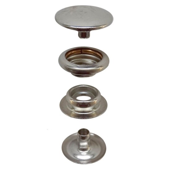 24-Line Brass Nickel Snap Sets Plain Stud 24-Line Brass Nickel Snap Sets Plain Stud