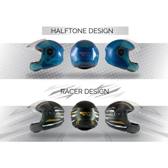 TONFLY TFX Impact Rated Full Face Helmet - ALUFINISH TONFLY TFX Impact Rated Full Face Helmet - ALUFINISH